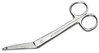 Verbandschere nach Lister kniegebogen mit Kopf 14 cm