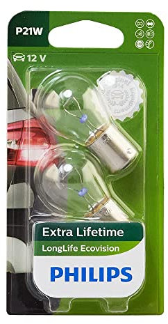 Philips 12498LECOB Lampadina Per Luce Segnaletica, P21W, Confezione Da 2