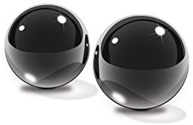 Black Glass Ben-wa Balls Small, Black