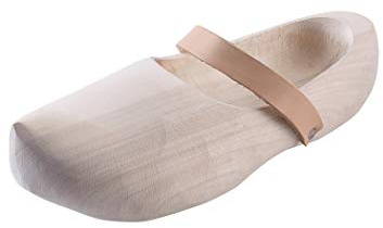 Battle-Merchant - Zoccoli in Legno con Cinturino in Pelle - Uomo, Donna, Bambino - Beige - 36 EU