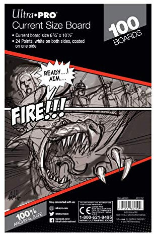 Ultra Pro Current Comic Boards – Comic Book Backing Boards – 100 Pack
