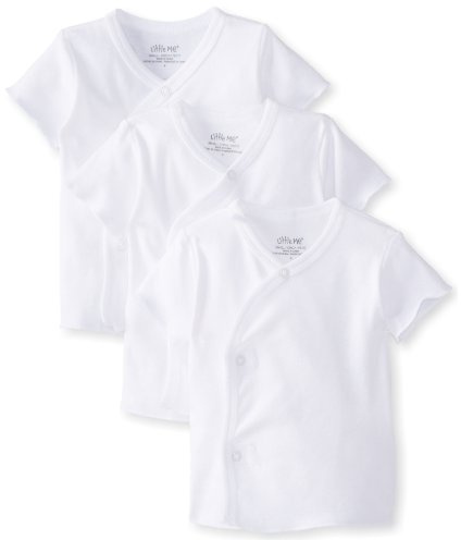 Little Me Baby Clothes Side Snap 3-Pack of Tee Shirts, Small fits up to 12 lbs and 24 inches