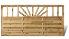 MEIN GARTEN VERSAND Günstiger Terrassen Sichtschutz Vorgartenzaun im Maß 180 x 90 cm (Breite x Höhe) aus Kiefer/Fichte Holz, druckimprägniert Mainz