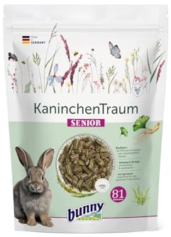 BunnyNature Conejo Sueño Senior | 1,5 kg | Pienso Completo para Conejos a Partir de 6 años de Edad | con 42 Plantas Diferentes de prados sin Tratar | Mezcla de 3 Fibras