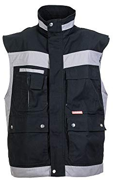 Planam Plaline - Chaleco de trabajo, color negro y cobrizo negro Schwarz/Zink Talla:xxx-large