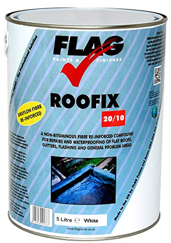 Roofix 20/10 (Multisurface) Roof & Gutter Repair 5 Litre Black, Grey or White (White)