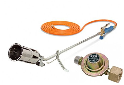 CFH Abflammgerät PZ 6000 Unkrautbrenner inkl. 5 m Gasschlauch 3/8 links + Druckregler DR114