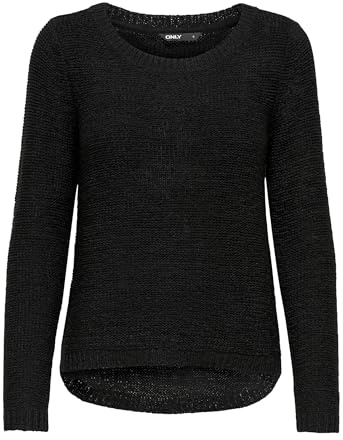 ONLY Geena Pullover Mujer Jersey de Punto Negro S 65% poliacrílico, 35% Poliamida Regular