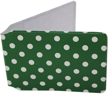 Customcard ltd Polka Dot Green Travel Bus Pass Wallet, Oyster, Rail, ID, Gym, Card Pass Case Holder