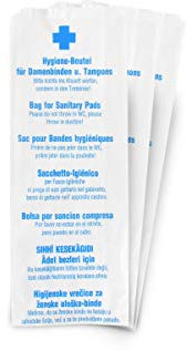 Funny Papier Hygienebeutel, weiß, zu 100 Stück gefädelt, 10er Pack (10 x 100 Stück)