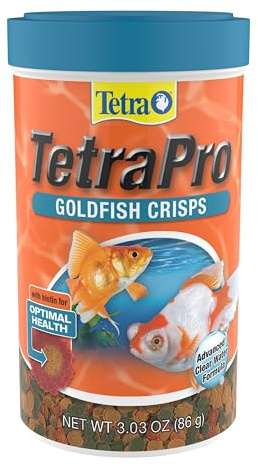 Tetra TetraPro Goldfish Crisps Fish Food, enhanced with biotin for optimal health, 3.03 oz