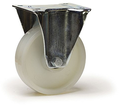 Roulette fixe diamètre 80 mm roue polyamide blanc - 150 Kg