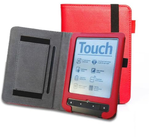 ENJOY-UNIQUE Funda Carcasa Protectora Bolsa de Piel sintética Tipo Libro para Pocketbook Touch Lux 3, Pocketbook 622, 623, 626, Touch HD, Aqua 6 Pulgadas Ebook eReader