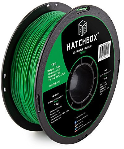 hatchbox 3D tpu-1kg1.75-grn TPU 3D-Drucker Filament, maßhaltigkeit +/-0,05 mm, 1 kg Spule, 1,75 mm, 95 Shore A, Grün