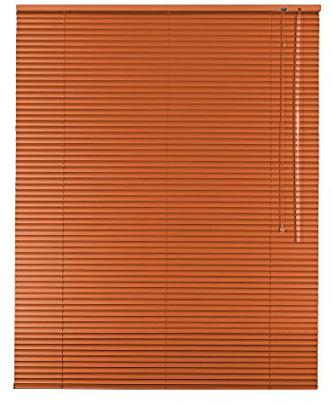 Original Easy-Shadow Aluminium Jalousie Jalousette Breite 45 x 250 cm Höhe in Farbe terracotta - Bedienseite rechts - Fensterjalousie Jalousien Alu-Jalousien Alu-Jalousetten Fenster Rollo Lamellenbreite 25 mm Lamellen / Maßanfertigung