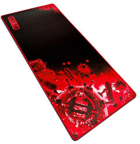 ENHANCE GX-MP2 Verlängert Gaming Mouse Pad - Großes XL Mauspad (80 x 35 cm) für professionelle Esport mit Geringe Reibung Verfolgung Oberfläche und Rutschfester Rückseite - Rot
