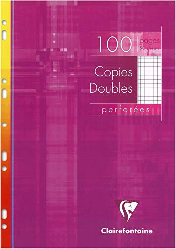 Clairefontaine 4722C Packung Kanzleibögen DIN A4 (gelocht, 100 Blatt, kariert) 1 Pack weiß
