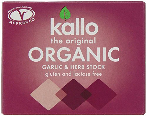 Kallo Organic Garlic & Herb Stock Cubes 66g (Pack of 4)