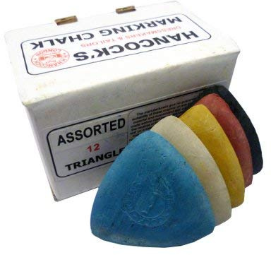 Marking Chalk - 12 x Assorted Hancocks Tailors Fabric Marking Chalks