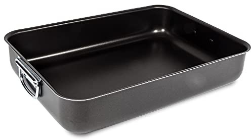 ALLUFLON Costanza Lasagnera 35x25cm, Alluminio Alimentare, Nero, 35 cm