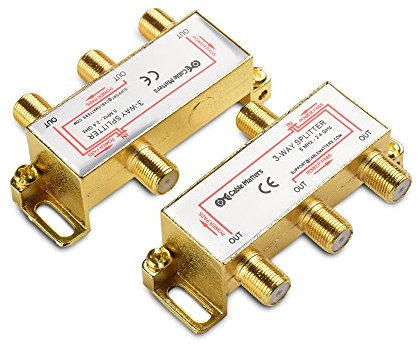 Cable Matters 2-Pack 2.4 GHz 3 Way Coaxial Cable Splitter