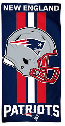 WinCraft NFL New England Patriots Fiber Beach Towel, 9lb/30 x 60