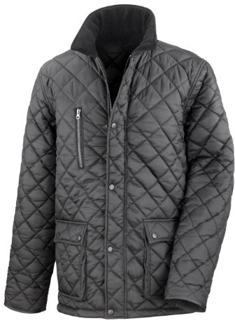 Result Cheltenham – Chaqueta acolchada para hombre, con forro polar en el interior, impermeable, resistente al viento, Hombre, color negro, tamaño XX-Large