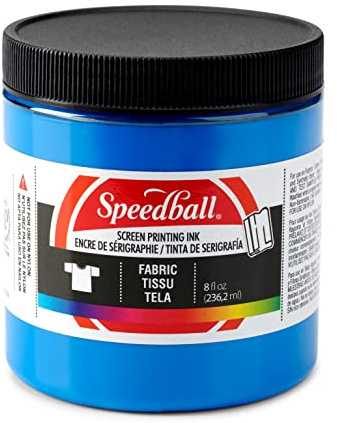 Speedball Art Products Fabric Screen Printing Ink, 8-Ounce, Blue