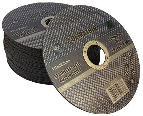 20 x Ultra thin 115 x 1mm stainless steel cuttings discs - metal cutting slitting discs