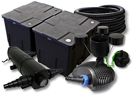SunSun Filterset för 60 000 l damm med 24 W dammklarare och 40 W ECO pump 25 m slang Skimmer