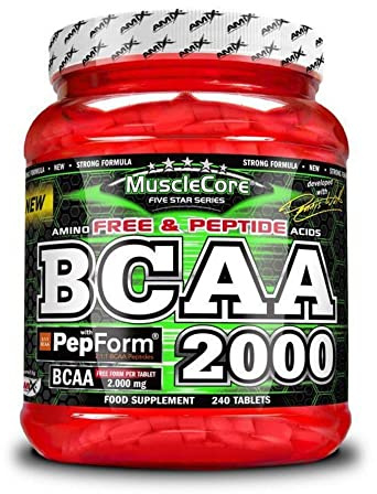 AMIX - BCAA 2000-240 TABL - Disminuye la fatiga - Favorece la construcción muscular - Aminoácidos ramificados con ratio 2:1:1