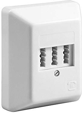 Goobay 43542 3x TAE-NFN Aufputzdose, Schraubanschluss, weiß