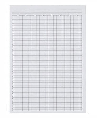 Nu Office Lot de 5 blocs d'analyse 8 colonnes A4