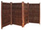 Noor Weiden Paravent - Sichtschutz 4-teilig klappbar für Outdoor - wetterfester Windschutz für Terrasse, Garten und Balkon - geflochtene Trennwand mit Kiefernrahmen Gesamtgröße 180x240 cm