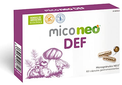 MICO NEO | DEF | 60 Cápsulas | Suplemento Alimenticio de Hongos Naturales Para Mejora de Las Defensas | Con Reishi, Shiitake, Maitake, Cordyceps, Champiñón del Sol y Uña de gato