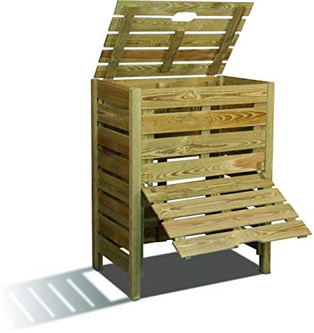 Jardipolys Composteur avec trappes Petit Volume Kale - 100 x 80 x 50 cm - 400L - Cerland