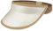 LIERYS Strandvisor Panama Damen/Herren - Cap Handverarbeitet und Packable - Made in Ecuador - Sonnencap mit Flauschigen Stretchband - Visor für Frühjahr/Sommer - Sommervisor Dunkelbeige One Size