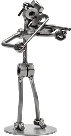 STEEMO Schraubenmännchen Musiker Geiger Violine Geschenk Metall-Deko 10x7x17 cm