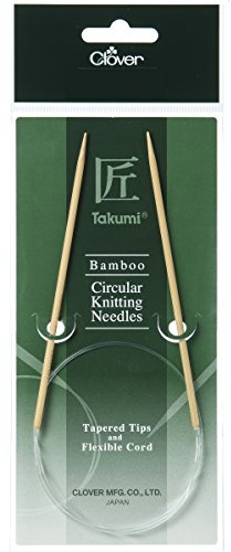 Clover 3869 rundstickad nål bambu Takumi 40 cm, 4 mm