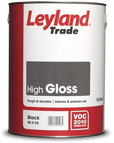 Leyland Trade High Gloss Paint - Black 5L