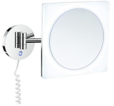 Smedbo Outline Kosmetikspiegel mit Dual LED-Beleuchtung; PMMA quadratisch FK483