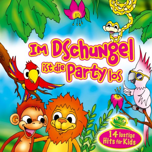 Im Dschungel ist die Party los; 14 lustige Hits für Kids; Incl. Texte zum Mitsingen; Leo Löwe; Alles Banana; Der Superstar heißt Jaguar; Ein Uhu aus Peru; Winnetou der Kakadu; Im Nil im Nil da schwimmt ein Krokodil; Kinder; Kinderlieder