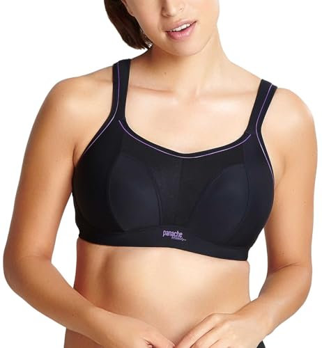 Panache Women's Non-Wired Sports Bra, Black, 34G UK