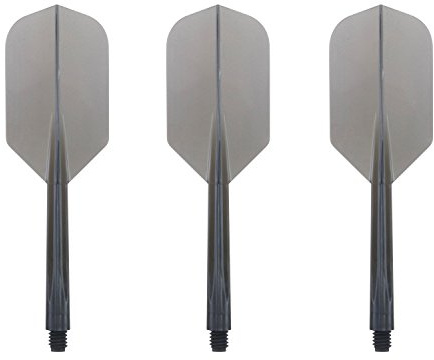 Darts Corner Condor Integrierter Flight & Vorbau – Zero Stress – Slim – Lange Transparent Schwarz – 1 Set (3)