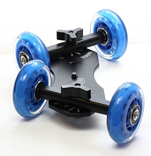Table Dolly Mini Skaterdolly Kamerawagen Fuer Kamera- und Kurvenfahrt mit DSLR Systemkamera oder Camcorder