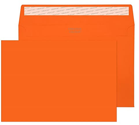 Blake Creative Colour 45305 Farbige Briefumschläge Haftklebung Kürbis Orange C5 162 x 229 mm 120 g/m² | 25 Stück