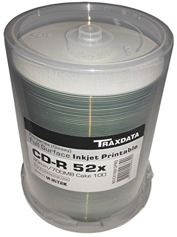 Traxdata CD-R 52 x Pro Glossy FF - spindel - 100 st (per ritek)