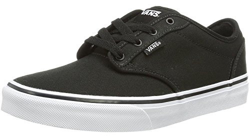 Vans Atwood Jungen Sneaker, Canvas Black White, 39 EU