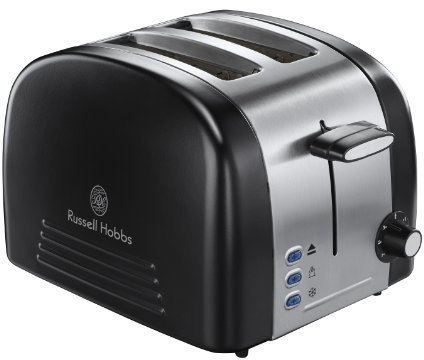Russell Hobbs Ebony 2 Slice Matt Black Toaster Model 18046
