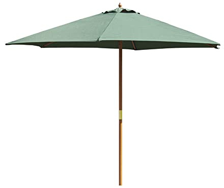 SunTime 2.7m Hardwood Green Market Parasol